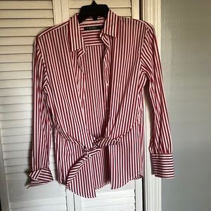 brand new ralph lauren button down with cute tie in the front!!!!!